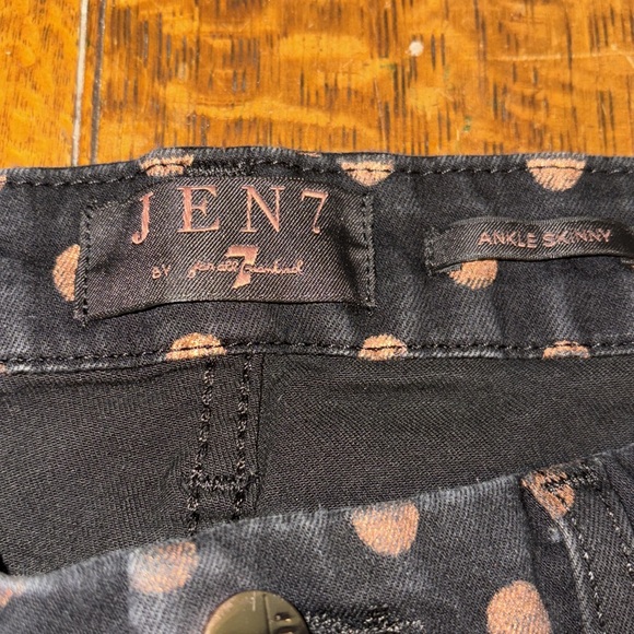 Jen 7 by 7 for all Mankind Polka Dot ankle Skinny Jeans. Size 14. - Picture 4 of 6